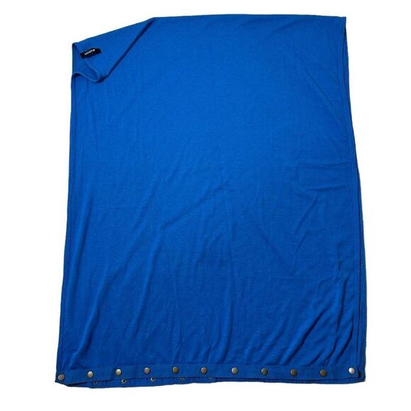 42POPS Blue Snap Button Convertible Multi Use Wrap Scarf Shawl - Picture 2 of 4